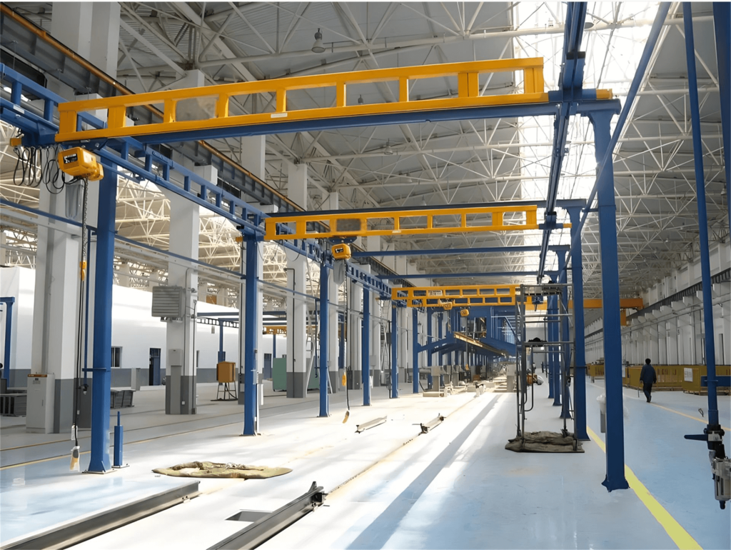 Smooth and quiet operation of KBK modular crane system kbk light crane system