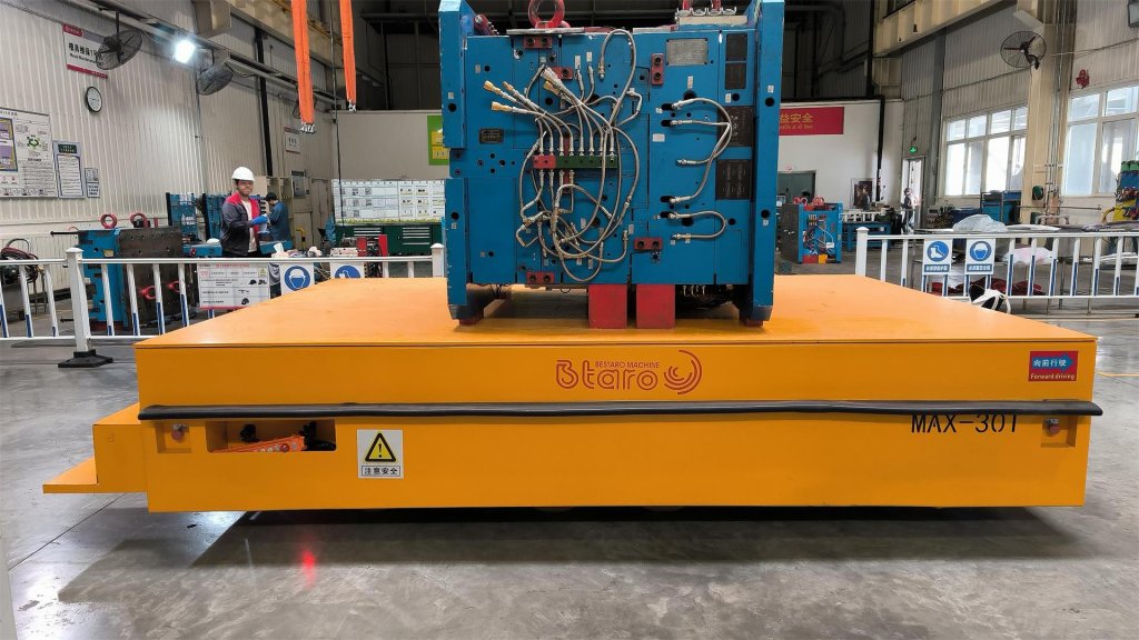 Trolleyless transport vehicle with digital control panel Trackless Transfer Trolley