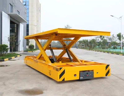 lifting-electric-transfer-carta0516 Trackless Lifting Flat Car – Battery-Powered Transfer Solution
